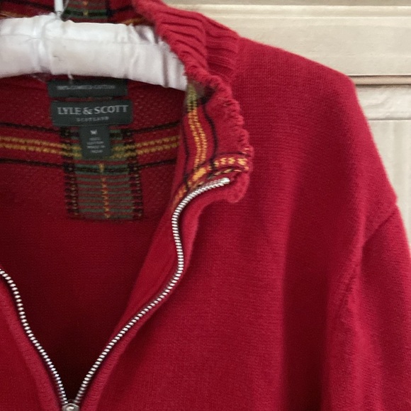 Lyle & Scott Red Cardigan Sweater - Picture 3 of 4